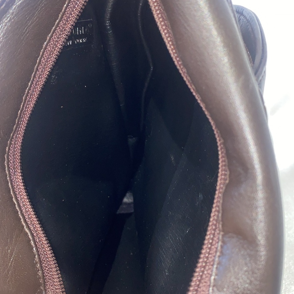 Perlina chocolate brown leather backpack - Picture 8 of 12